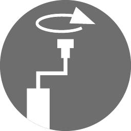 Manivela en la parte superior