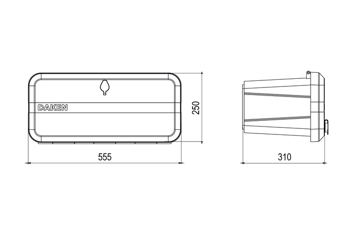 DAKEN 82211 Caja herramientas BLACKIT LITE 555x250x310mm 24l