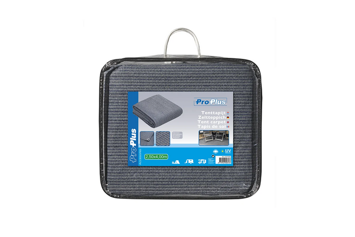 Alfombrilla ProPlus 361770V02 de moqueta gris para toldo de caravana/tienda de campaña, 2,5 x 4 m