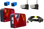 Juego de luces: luces traseras DOBPLAST DPT35 + luces de posición laterales ASPÖCK FLEXIPOINT I + arnés MANTES de 7 pines y 5,2 m