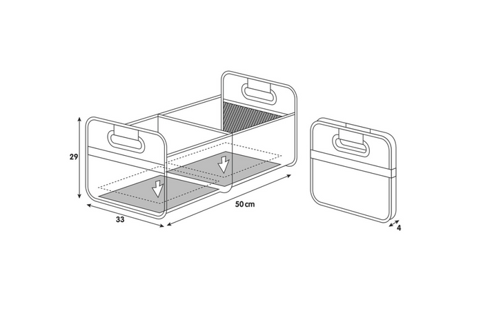 LAMPA Shop&Store Organizador de coche plegable tipo cesta para maletero 50x33cm