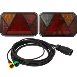 Luces traseras LED FRISTOM + arnés MANTES de 5 m y 7 pines