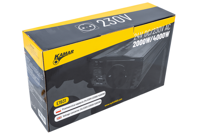 Convertidor de voltaje 24V/230V (2000/4000W) KAMAR E1931