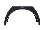 Guardabarros para remolque de 15-17,5" DOMAR DK3112, paso de rueda plano de 950/280 mm con embellecedor blanco.