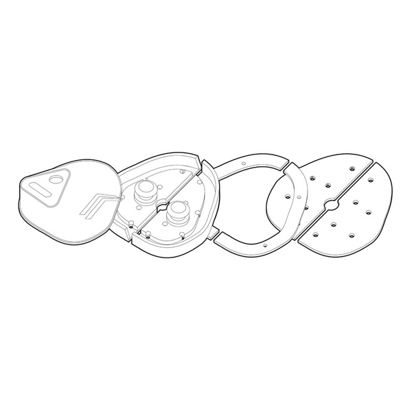 Cerradura adicional para puertas de vehículos comerciales + 2 llaves