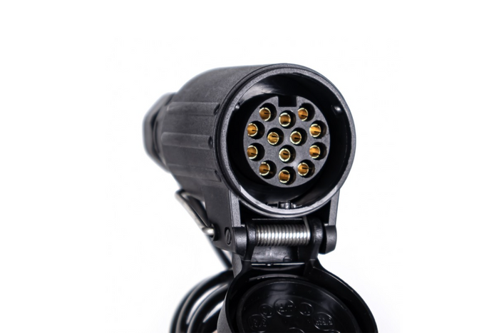 Cable eléctrico espiral KAMAR E1384 de 3 m, 12 V, enchufe/toma de 13 pines