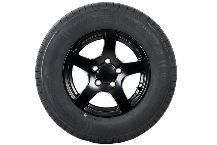 Rueda de remolque reforzada KENDA TIRE 185/80 R14C 104/102N LLANTA DE ALUMINIO STARCO negro 5.5Jx14"H2 5x112 ET:30