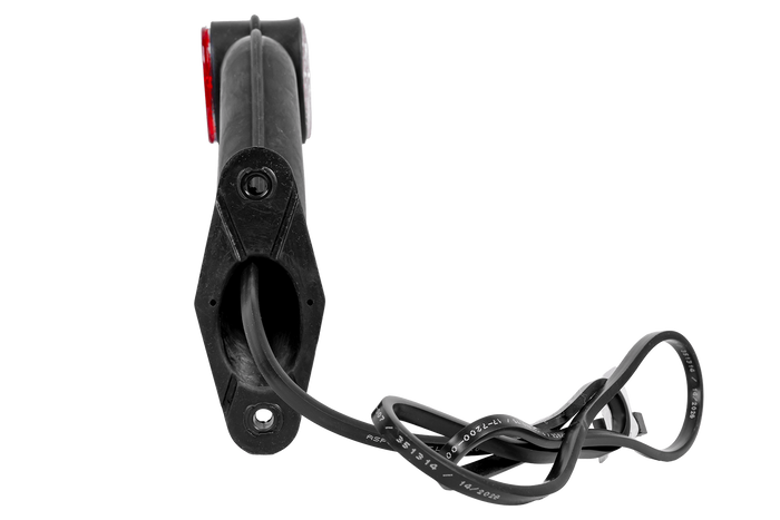 Luz de posición izquierda ASPÖCK SUPERPOINT II con brazo de goma y cable lateral.