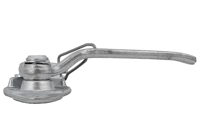 Enganche lateral derecho con fijación WINTERHOFF WV 20-R + WVG 20-A, cierre lateral completo del remolque