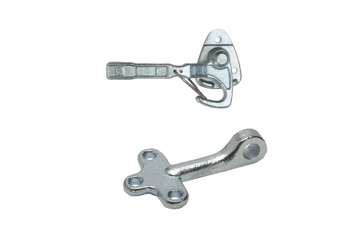 Enganche lateral derecho con cierre lateral completo del remolque WINTERHOFF WV 10-R + WVG 10-A