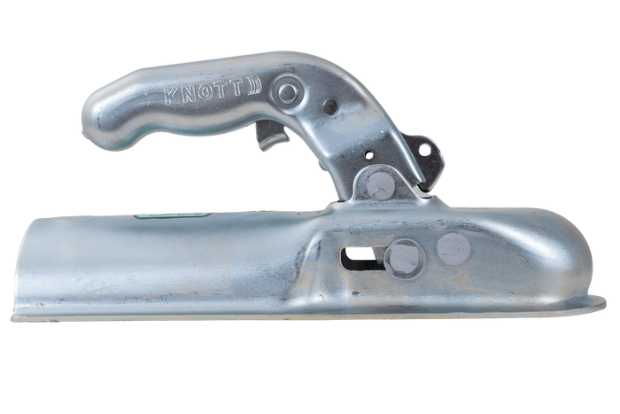 Enganche de bola KNOTT K7.5-E para remolque de 750 kg con barra de tiro tubular de 70 mm