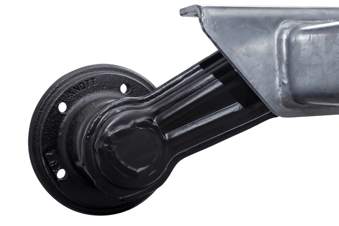 KNOTT VG7-L eje sin freno para remolque 750kg 1260mm 1565mm 5x112