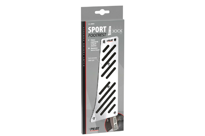 Reposapiés del conductor LAMP elevador de aluminio con goma antideslizante