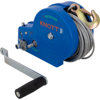 OUTLET Cabrestante manual para remolque KNOTT 1135kg con cable de acero