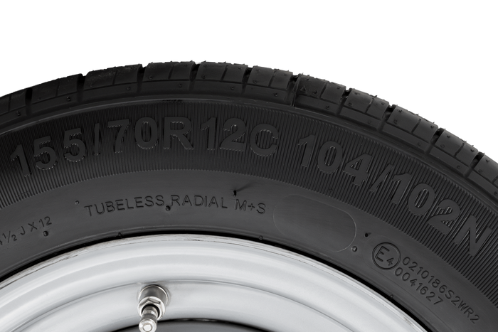 Rueda reforzada para remolque TIRE KENDA 155/70 R12C 104/102N KENDA RIM 4.5Jx12"H2 5x112 ET:20