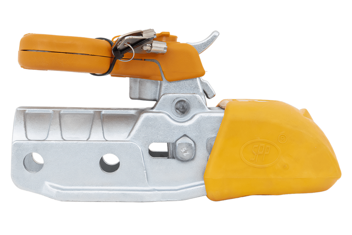 Enganche de bola STEELPRESS BC-3500E-00-02+SD para remolque de 3500 kg con barra de tiro de tubo de fundición de 60,5 mm