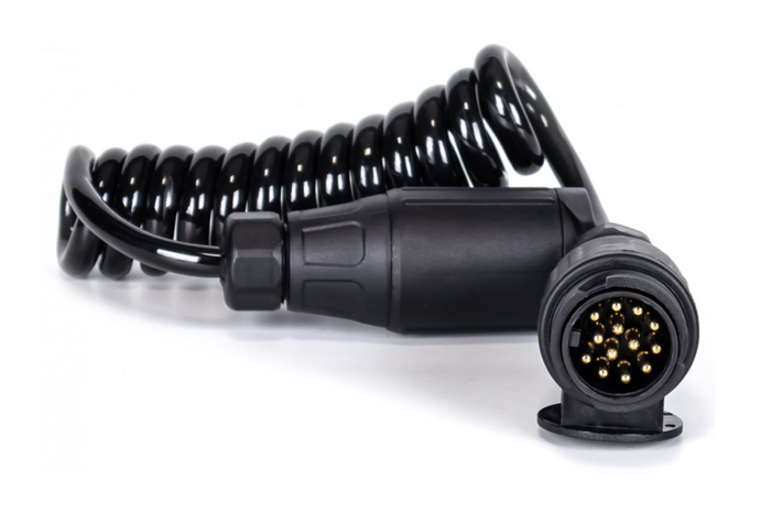 Cable eléctrico espiral KAMAR E1384 de 3 m, 12 V, enchufe/toma de 13 pines