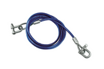 Cuerda de remolque con grilletes LAMPA cuerda de acero 3,5m/8mm/5t azul