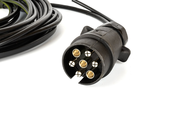 Instalación eléctrica MANTES, arnés de remolque 5,2 m, enchufe 7PIN, bayonetas 2x5PIN