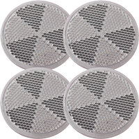 Reflectores redondos autoadhesivos blancos DOBPLAST 60 mm, juego de 4 reflectores
