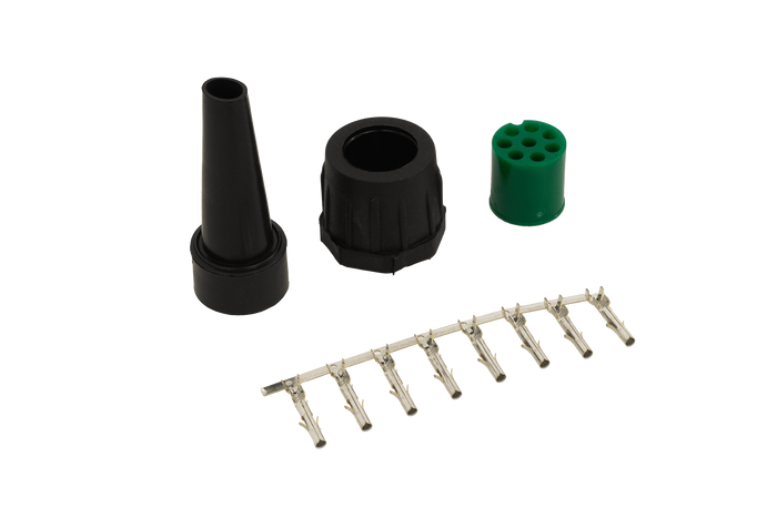 Conector Mantes 8-PIN bayoneta verde derecho 