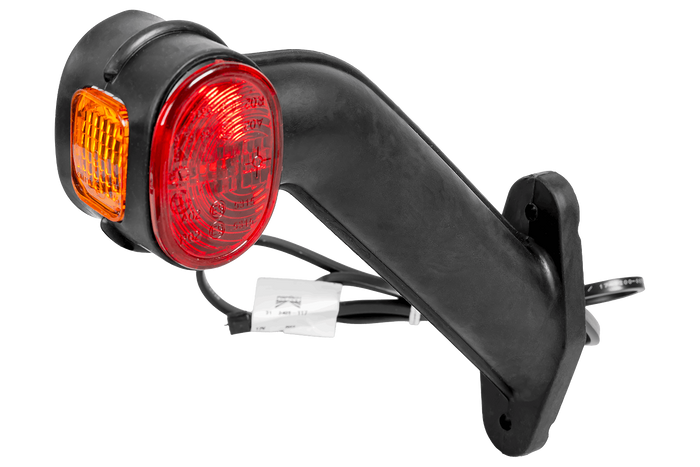 Luz de posición izquierda ASPÖCK SUPERPOINT II con brazo de goma y cable lateral.