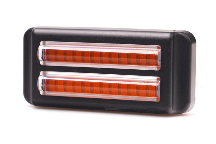 Lámpara de advertencia WAŚ 2469 W284 LED intermitente naranja MAESTRO/ESCLAVO