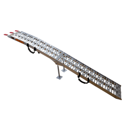 Rampa plegable UNITRAILER ALR003 de aluminio para remolque de 221 cm y 340 kg con correa y soporte.