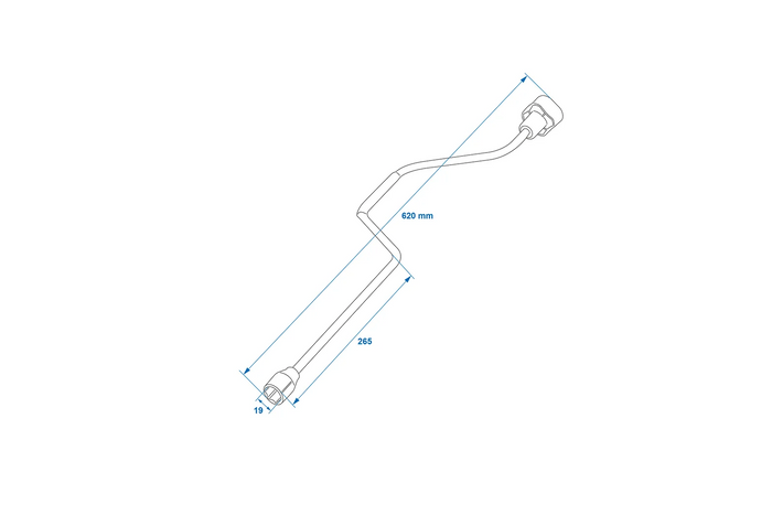 Manivela para soporte extensible ProPlus 360025 para remolque 620 mm 19 mm
