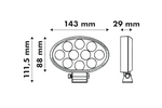 Reflector de lámpara de trabajo LED LAYTZ LY7401, 40 LED, 4000 lm, ovalado.