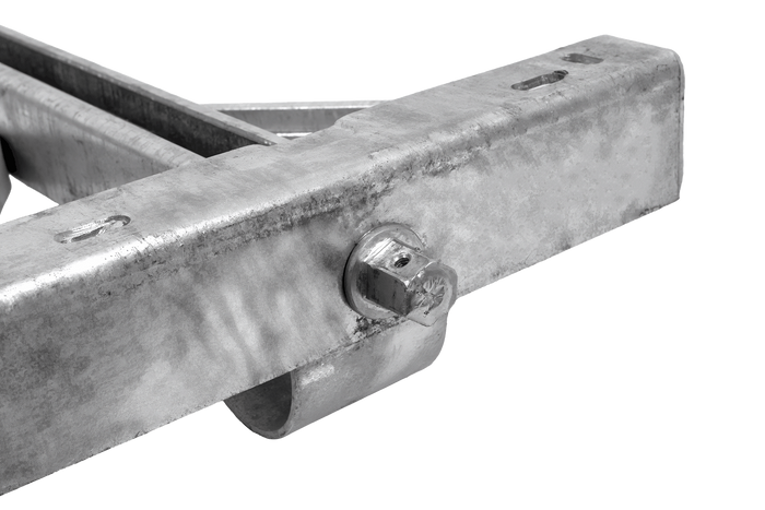 Estabilizador de esquina extensible KNOTT 6X1197.007 para remolque de 1100 kg y 498 mm