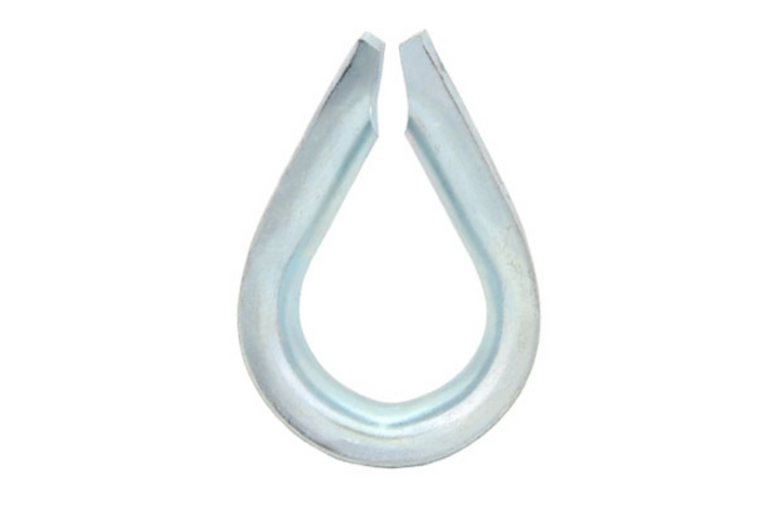 Guardacabos de cuerda DROMET KU.4, con amarre de acero, 4 mm