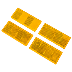 Conjunto: Cuatro reflectantes de color naranja para remolques