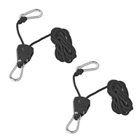 Juego de dos cabrestantes de cable ProPlus 320054, polipasto de cable con trinquete, 2,5 m, 68 kg