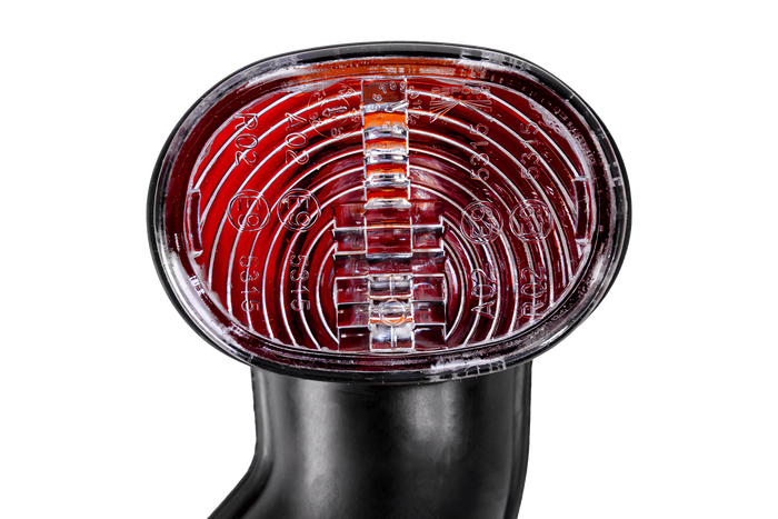 Luz de posición derecha ASPÖCK SUPERPOINT II con brazo de goma y cable lateral.