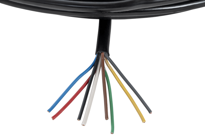 Cable eléctrico HYBSZ YLY-S 7x1+1x1,5 de ocho núcleos - 1 m