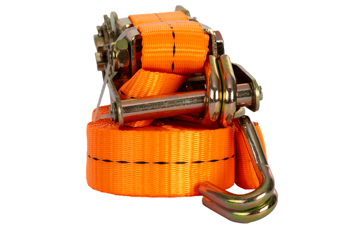Cinta transportadora UNITRAILER de 6 m/25 mm/1 t de color naranja con tensor