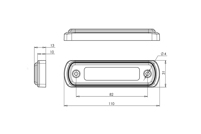 Lámpara de posición LED universal WAŚ W189 1340