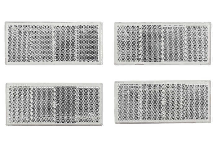 Conjunto: Cuatro reflectantes de color blanco para remolques