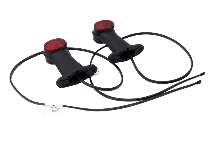 Juego de dos lámparas de señalización universales ASPÖCK SUPERPOINT II sobre brazo de goma