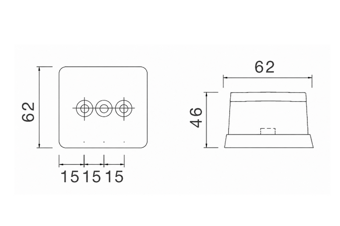 Lámpara de señalización ASPÖCK SQUAREPOINT, blanca universal