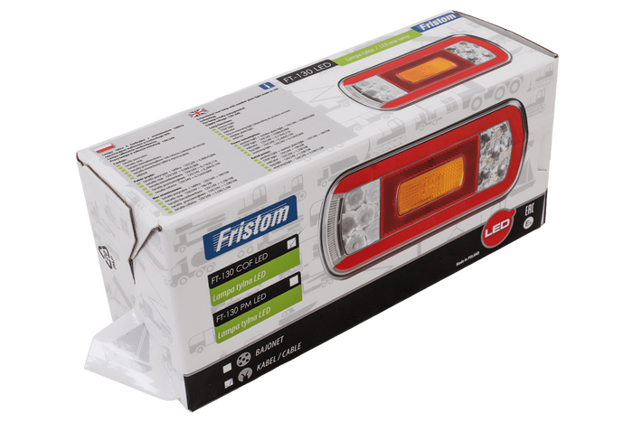 FRISTOM FT-130 COF Piloto trasero LED, 6 funciones, universal