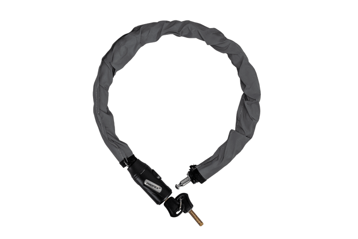 Candado para bicicleta PROFEX Reflex con armadura de acero, 70 cm de largo.