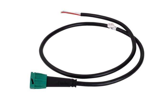 Conector bayoneta derecho FRISTOM de 6 pines para remolque, verde, con cable de 1 m