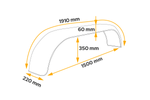 Guardabarros tándem para remolque 13-14" DOMAR D29250 paso de rueda plano 1500/220mm