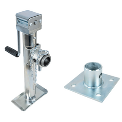 Soporte extensible con adaptador UNITRAILER TJ5001+TJ5002A para remolque de plataforma plana de 1300 kg (364-614 mm)