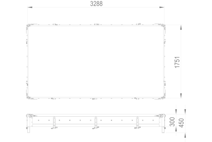Laterales de aluminio OUTLET BIS H-300 para remolques TEMARED TRANSPORTER 3217/2 y HOCHLADER 320/2