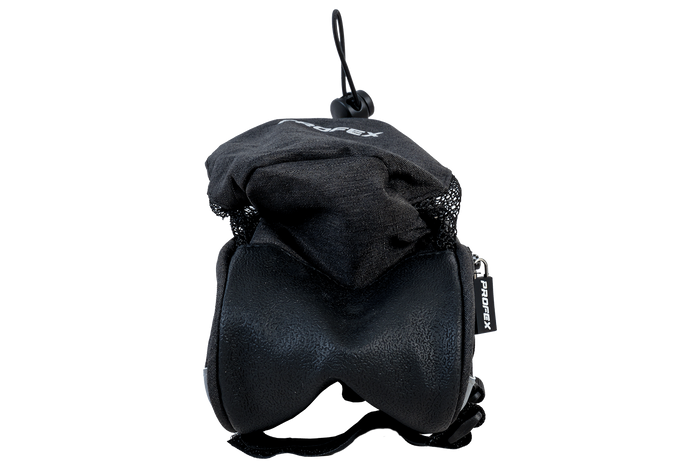 Bolsa de sillín para bicicleta PROFEX 82318 Long Black Lux con bolsillo para botella