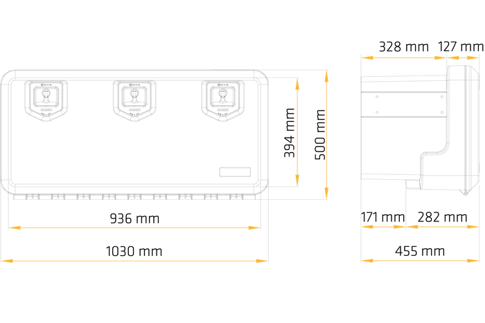 DAKEN 81008 WELVET caja de herramientas 1030x500x455mm 147l