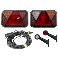 Juego de luces: luces traseras LED FRISTOM + luces de posición laterales LED HORPOL + arnés MANTES de 7 pines y 7 m